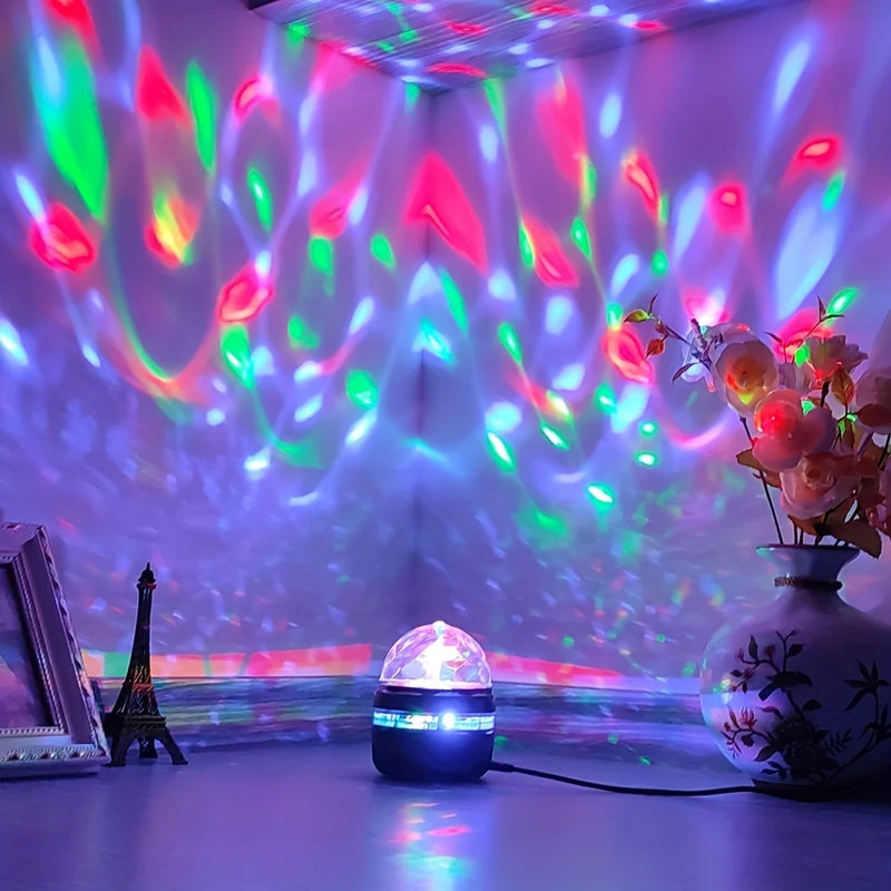 PROJETOR GALÁXIA USB AURORA 360° COM CONTROLE REMOTO - LUZ NOTURNA RGB PARA DECORAÇÃO DE AMBIENTES