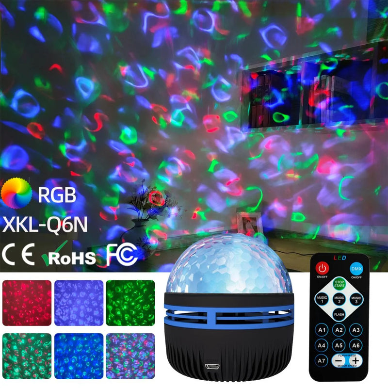 PROJETOR GALÁXIA USB AURORA 360° COM CONTROLE REMOTO - LUZ NOTURNA RGB PARA DECORAÇÃO DE AMBIENTES